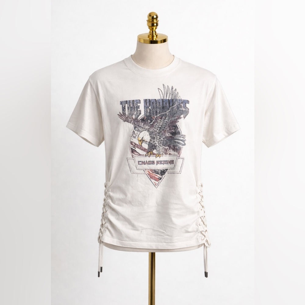 The Kooples Women’s White Graphic Tee with Eagle Design Rare Sold Out NWT SZ S
